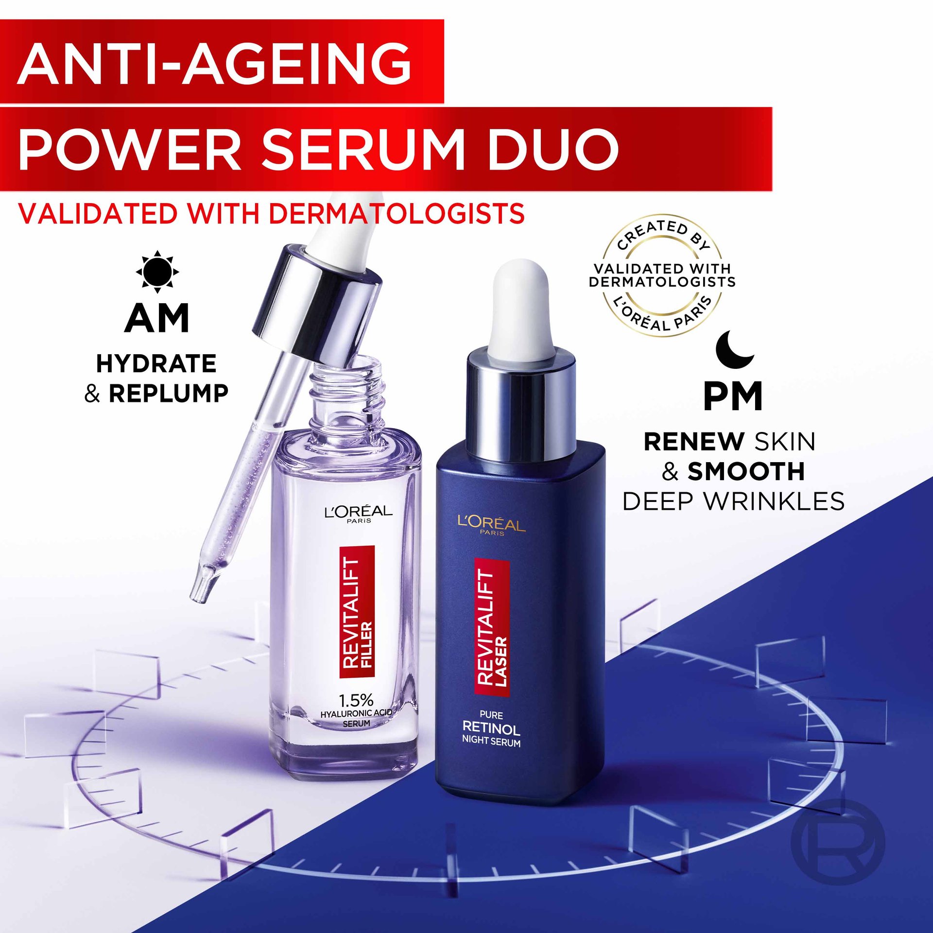 Revitalift Filler HA and Laser Retinol Serum
